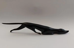 Vintage Art Deco Style Black Plastic Pointer Sniffing Hunting Dog Figurine USSR - Picture 1 of 17