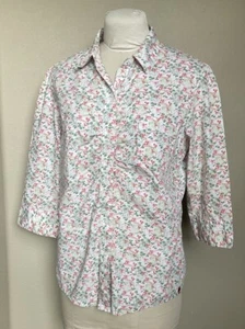 North Face Womens Cotton Button Up Hiking Shirt Lightweight Size XL 3/4 Sleeve  - Picture 1 of 8