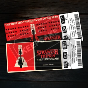 Stranger Things The First Shadow Mock Ticket | Personalized Gift Reveal Keepsake - Picture 1 of 5