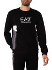 Ea7 Pour Des Hommes Sweat-Shirt Graphique À Logo, Noir