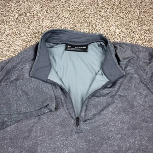 Under Armour Hombres 2XL Cuarto Cremallera Pullover Gris Atlético Suelto Elastizado Chaqueta - Imagen 1 de 12