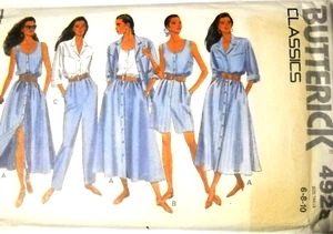 Top Dress Skirt Pants Shorts Misses Size 6-10 Butterick 4928 Sewing Pattern - Picture 1 of 3