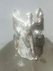 Wings Lady ring Art Deco influences band sterling silver women girls