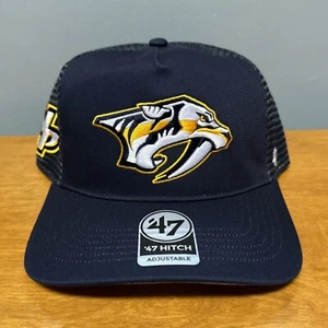 Mütze Kappe Nashville Predators '47 marineblau Hitch Sure Shot verstellbar Druckknopflasche - Bild 1 von 6