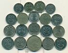 19 DIFFERENT COINS from RUSSIA (1-20 ROUBLES/8 TYPES/1964-2018)