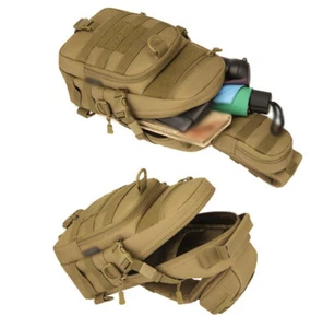 Tactical Molle Chest Bag Messenger Backpack Outdoor Travel Sling Shoulder Pack - Picture 1 of 15