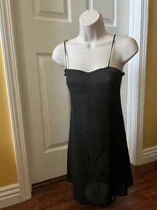 CHANEL Black Mesh Silk Tank Top/Cover Up Dress - Size 34 - EXCELLENT - Picture 1 of 9
