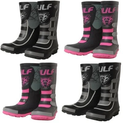 Wulfsport Cub Mud Stompers Kids Motorbike Wellington Boots Motocross Wellies - Image 1 of 2