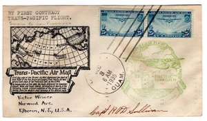 FAM 14-5a PAA Clipper Flight Guam - San Francisco 1935 Signed Pilot Sullivan - Picture 1 of 2
