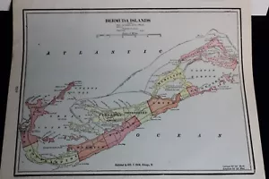 Antique Original Bermuda Islands Map. Circa 1899 - Picture 1 of 10