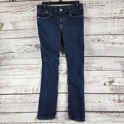 Polo Ralph Lauren 女式牛仔裤 18 码深水洗弹力牛仔直筒 30x30 — 第 1/4 张图片