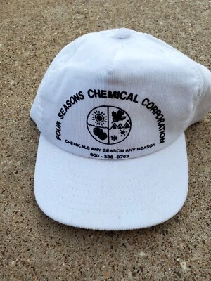 Gorra Four Seasons Chemical Corporation Pana Blanca De Colección Hecha en EE. UU. 1228 Foto 1 de 4
