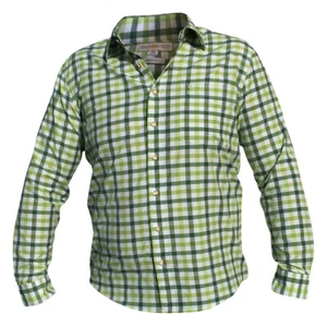 Camisas tradicionales para hombre Camisas a cuadros Almsach Camisa casual Verde Blanco a cuadros Vegano M - Imagen 1 de 5