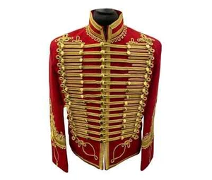 Military Uniform Napoleonic Hussar Jacket-Men Tunic Pelisse Jimi Hendrix Jackets - Picture 1 of 4