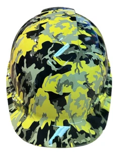 Hydro Dipped Hard Hat Ridgeline Cap Style Custom Yellow Urban Camo - Picture 1 of 6