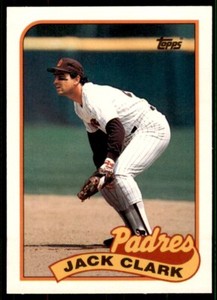 1989 Topps Traded Jack Clark . San Diego Padres #20T
