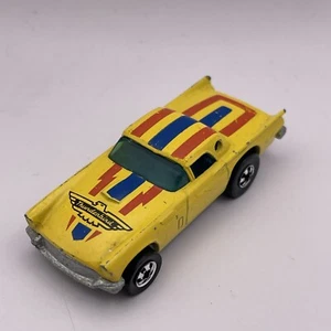 Vintage 1977 Hot Wheels Diecast 1/64 BW Yellow 57 T-Bird Ford Thunderbird Car HK - Picture 1 of 10