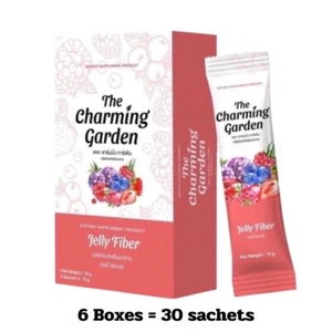 6 Boxes X The Charming Garden Jelly Fiber Detox Cleanse Colon Weight Management - Picture 1 of 8