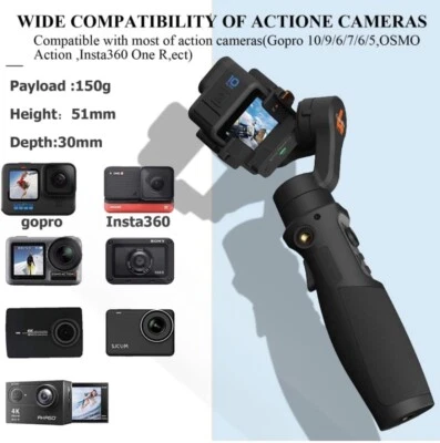 Hohem ISteady Pro 4 3-Axis Gimbal Stabilizer for Gopro Hero Camera 10 9 8 7 6 - Image 1 of 4