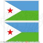GIBUTI Djibouti Bandiera Africa Jabuuti, Gabuuti Adesivi 75mm(3") Stickers, x2