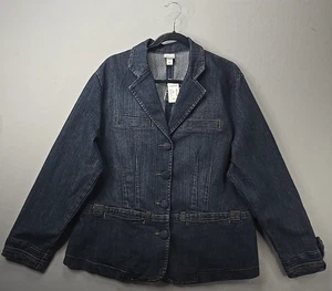 Venezia Lane Bryant Women's Denim Blue Jean Blazer Plus Size 18/20 - Picture 1 of 9