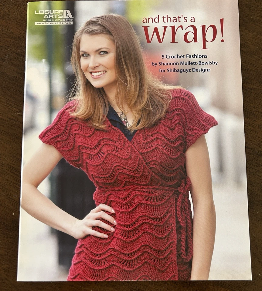 And That's A Wrap Crochet Pattern Booklet Tunic Shrug Ruana Sm - 5XL Plus Sizes - Image 1 of 4