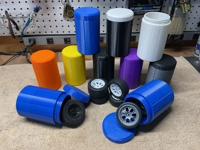 Tubos de neumáticos RC escala 1/10 coche de turismo Euro camión impreso en 3D varios colores disponibles Foto 1 de 4