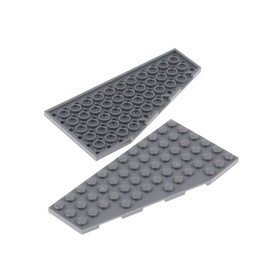 2x Lego Wing Plate 12x6 Left New - Dark Grey Star Wars 6208 9499 30355