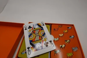 HERMES Playing Card Set 2 Decks "Cheval Natte" Logo Design - Made in France - Picture 1 of 10