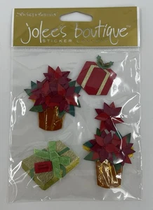 Jolee’s By You Rojo Flores de Pascua y Regalos Navidad Tarjeta 3D Libro de Recortes Nuevo en Paquete - Imagen 1 de 3