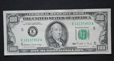 1988 $100 Federal Reserve Note/Richmond/F-2172E/light circ./crisp/Free Shipping - Image 1 of 4