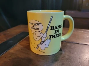 Vintage Ziggy Coffee Mug Hang In There Yellow - Picture 1 of 6