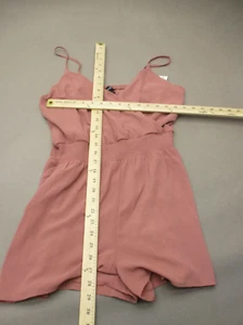 NWT Justify Size M Womens Beige Surplice Stretch Waist Summer Cami Romper 296 - Picture 1 of 8