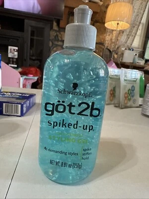 Gel de peinado Schwarzkopf got2b Spiked-Up Max-Control 4 estilos exigentes 8,81 OZ Foto 1 de 3