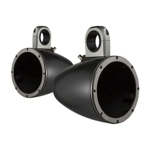 Kicker Pair of Black 8" Marine Wakeboard Tower Speaker Enclosures 43KMTES8B - Picture 1 of 4