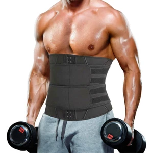 Cinturón de sudor entrenador de cintura modelador corporal compresión abdomen quemador de grasa abdomen para hombre - Imagen 1 de 13