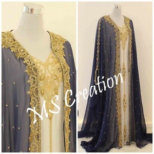 Sale Moroccan Dubai Elegant Embroidered Caftans Perfect for Any Occasion BY MS - Picture 1 of 5