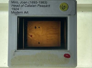 Joan Miro “Head Of Catalan Peasant” 35mm Surrealism Dadaism Art Slide - Picture 1 of 2