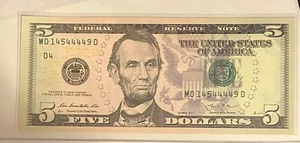 2013 (MD) billete de cinco dólares billete de la Reserva Federal Cleveland elegante 5 4s nítido - Imagen 1 de 2