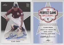 2020 Leaf Perfect Game National Showcase Black /50 Glenn Green #BA-GG1 Auto