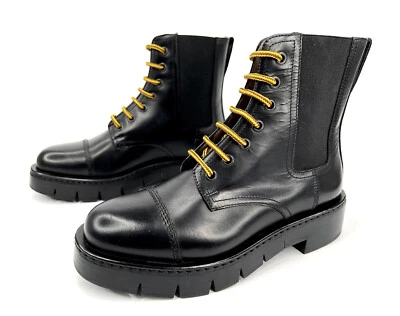 Salvatore Ferragamo Rosco Leather Platform Chelsea Combat Ankle Boots Size US 5 - Image 1 of 4