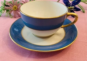 Lenox 046D Turquoise Flat Cup and Saucer Set(s) - Picture 1 of 4