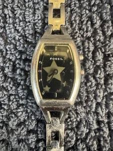Fossil Big Tic ES9648 Women's Silver Stainless Steel Analog Dial Watch New Batt - Picture 1 of 4