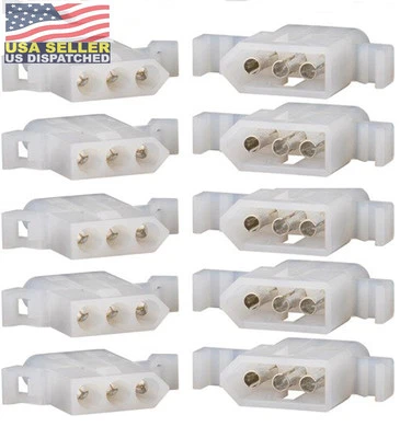  Lote de conectores Molex, juego de 5 coincidentes (3 circuitos) con 18-24 AWG .062". oreja de montaje  Foto 1 de 4