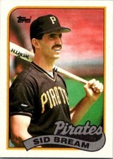 1989 Topps  #126  Sid Bream   First Base   Pittsburgh Pirates  FREE shipping