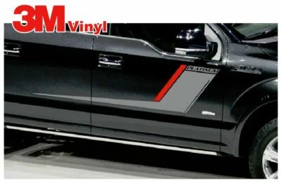 Platinum Stripes Fits: Ford F-150  Graphics Decals Duo Color on 3M Vinyl  - Image 1 of 4