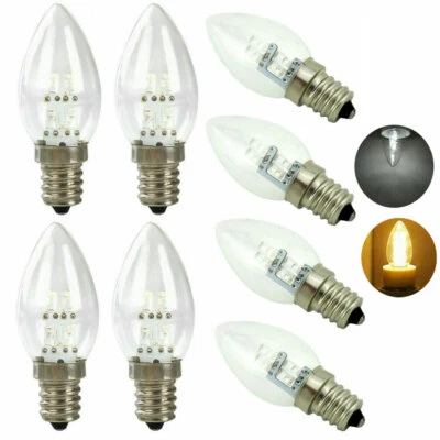 10pcs E12 LED Candelabra Light Bulb Candle Chandelier Light 10W Equivalent Lamps - Image 1 of 4