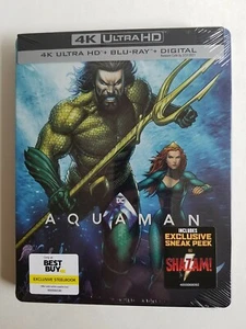 AQUAMAN STEELBOOK (4K UHD + Blu-ray + Digital) Jason Mamoa, Amber Heard Pop Art - Bild 1 von 8