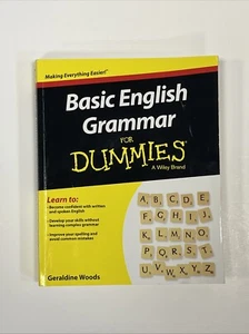 Basic English Grammar for Dummies US Geraldine Woods 2015 Trade Paperback Book - Foto 1 di 2