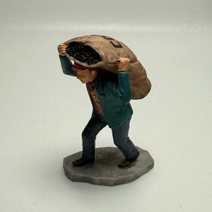 Lemax 2001 Coal Rail Dock Worker Christmas Village Figurine #12481 Retired VTG - Picture 1 of 8